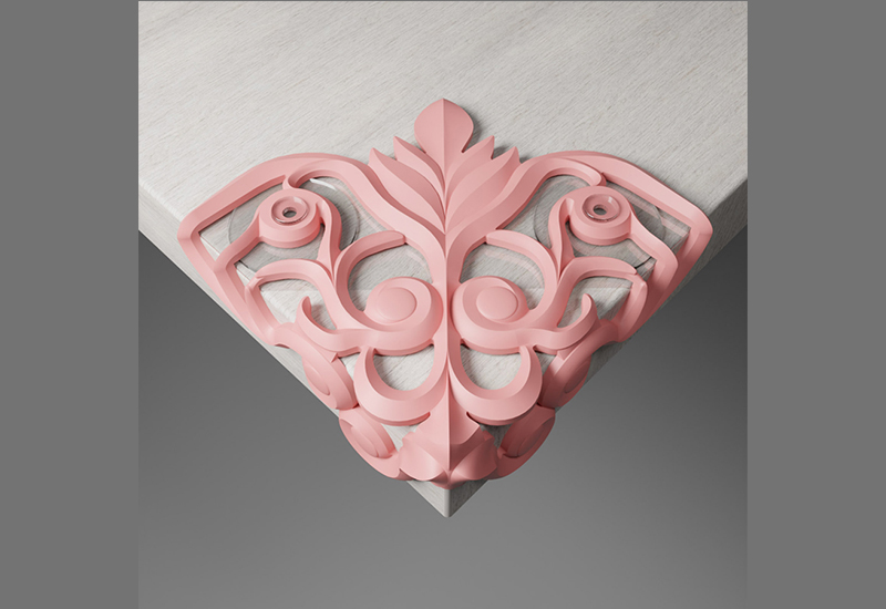 渦卷紋護角 防撞桌角 (柔和桃) 